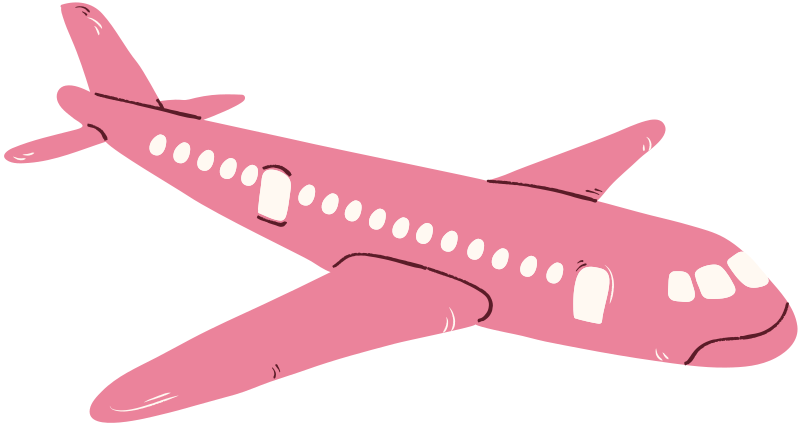 Pink airplane